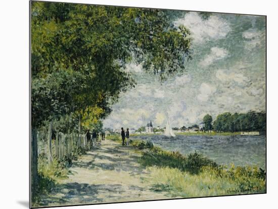 The Seine at Argenteuil, 1875-Claude Monet-Mounted Giclee Print