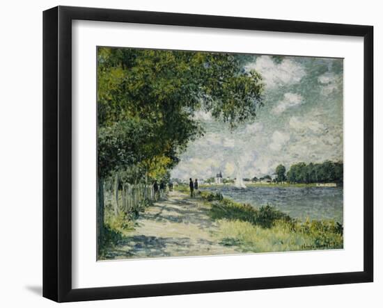 The Seine at Argenteuil, 1875-Claude Monet-Framed Giclee Print