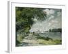 The Seine at Argenteuil, 1875-Claude Monet-Framed Giclee Print