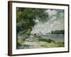 The Seine at Argenteuil, 1875-Claude Monet-Framed Giclee Print