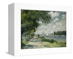 The Seine at Argenteuil, 1875-Claude Monet-Framed Stretched Canvas