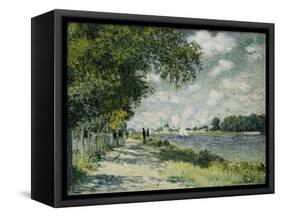 The Seine at Argenteuil, 1875-Claude Monet-Framed Stretched Canvas
