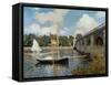 The Seine at Argenteuil-Claude Monet-Framed Stretched Canvas