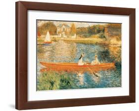 The Seine at Asnieres-Pierre-Auguste Renoir-Framed Art Print