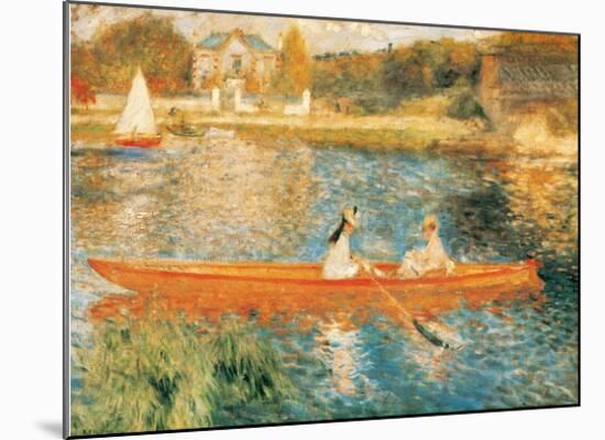 The Seine at Asnieres-Pierre-Auguste Renoir-Mounted Art Print