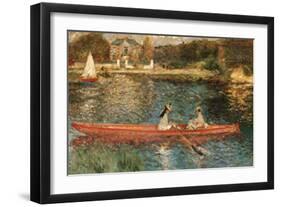 The Seine at Asnieres-Pierre-Auguste Renoir-Framed Art Print