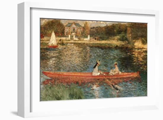 The Seine at Asnieres-Pierre-Auguste Renoir-Framed Art Print