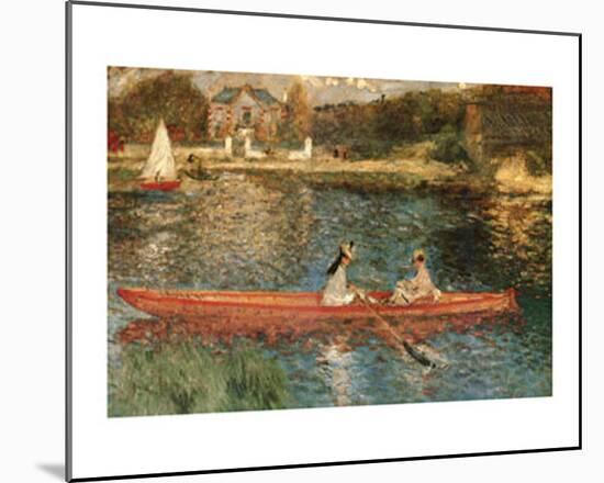 The Seine at Asnieres-Pierre-Auguste Renoir-Mounted Art Print