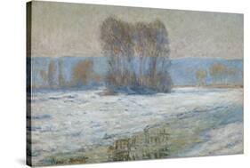 The Seine at Bennecourt, Winter-Claude Monet-Stretched Canvas