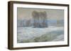 The Seine at Bennecourt, Winter-Claude Monet-Framed Giclee Print