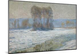 The Seine at Bennecourt, Winter-Claude Monet-Mounted Giclee Print