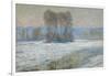 The Seine at Bennecourt, Winter-Claude Monet-Framed Giclee Print