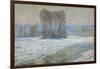 The Seine at Bennecourt, Winter-Claude Monet-Framed Giclee Print