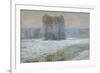 The Seine at Bennecourt, Winter-Claude Monet-Framed Giclee Print