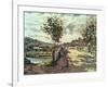 The Seine at Bougival, 1869-Claude Monet-Framed Giclee Print