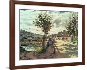 The Seine at Bougival, 1869-Claude Monet-Framed Giclee Print