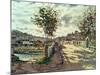The Seine at Bougival, 1869-Claude Monet-Mounted Giclee Print