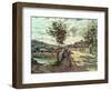 The Seine at Bougival, 1869-Claude Monet-Framed Giclee Print