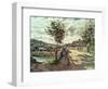 The Seine at Bougival, 1869-Claude Monet-Framed Giclee Print