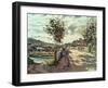 The Seine at Bougival, 1869-Claude Monet-Framed Giclee Print