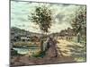 The Seine at Bougival, 1869-Claude Monet-Mounted Giclee Print