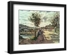 The Seine at Bougival, 1869-Claude Monet-Framed Premium Giclee Print