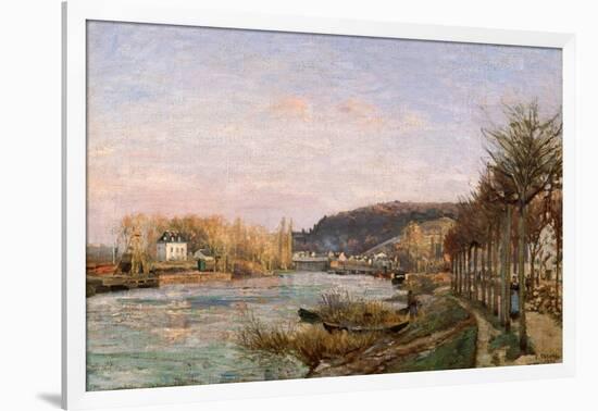 The Seine at Bougival, 1870-Camille Pissarro-Framed Giclee Print