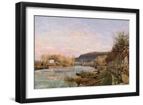 The Seine at Bougival, 1870-Camille Pissarro-Framed Giclee Print