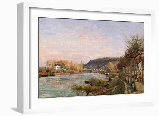 The Seine at Bougival, 1870-Camille Pissarro-Framed Giclee Print