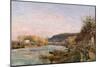 The Seine at Bougival, 1870-Camille Pissarro-Mounted Giclee Print