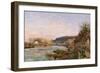 The Seine at Bougival, 1870-Camille Pissarro-Framed Premium Giclee Print