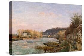 The Seine at Bougival, 1870-Camille Pissarro-Stretched Canvas