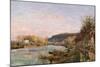 The Seine at Bougival, 1870-Camille Pissarro-Mounted Giclee Print