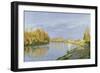 The Seine at Bougival, 1872-Claude Monet-Framed Giclee Print