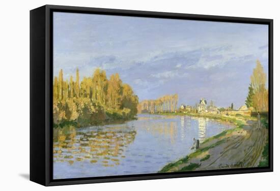 The Seine at Bougival, 1872-Claude Monet-Framed Stretched Canvas