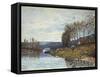 The Seine at Bougival, 1873-Alfred Sisley-Framed Stretched Canvas