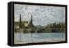 The Seine at Bougival, 1873-Alfred Sisley-Framed Stretched Canvas