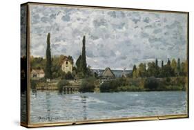 The Seine at Bougival, 1873-Alfred Sisley-Stretched Canvas