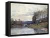 The Seine at Bougival, 1873-Alfred Sisley-Framed Stretched Canvas