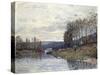 The Seine at Bougival, 1873-Alfred Sisley-Stretched Canvas