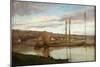 The Seine at Bougival, circa 1851-Gustave Courbet-Mounted Premium Giclee Print