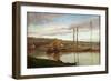 The Seine at Bougival, circa 1851-Gustave Courbet-Framed Giclee Print