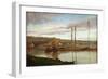 The Seine at Bougival, circa 1851-Gustave Courbet-Framed Giclee Print