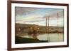 The Seine at Bougival, circa 1851-Gustave Courbet-Framed Giclee Print