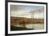 The Seine at Bougival, circa 1851-Gustave Courbet-Framed Giclee Print