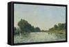 The Seine at Bougival; La Seine a Bougival, 1872-Alfred Sisley-Framed Stretched Canvas