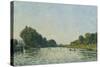 The Seine at Bougival-Alfred Sisley-Stretched Canvas