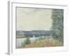 The Seine at Bouille, a Gust of Wind, 1894-Alfred Sisley-Framed Giclee Print