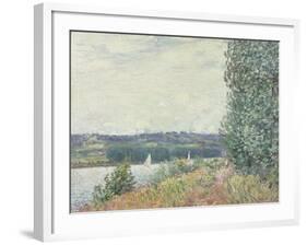 The Seine at Bouille, a Gust of Wind, 1894-Alfred Sisley-Framed Giclee Print