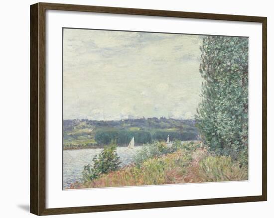 The Seine at Bouille, a Gust of Wind, 1894-Alfred Sisley-Framed Giclee Print